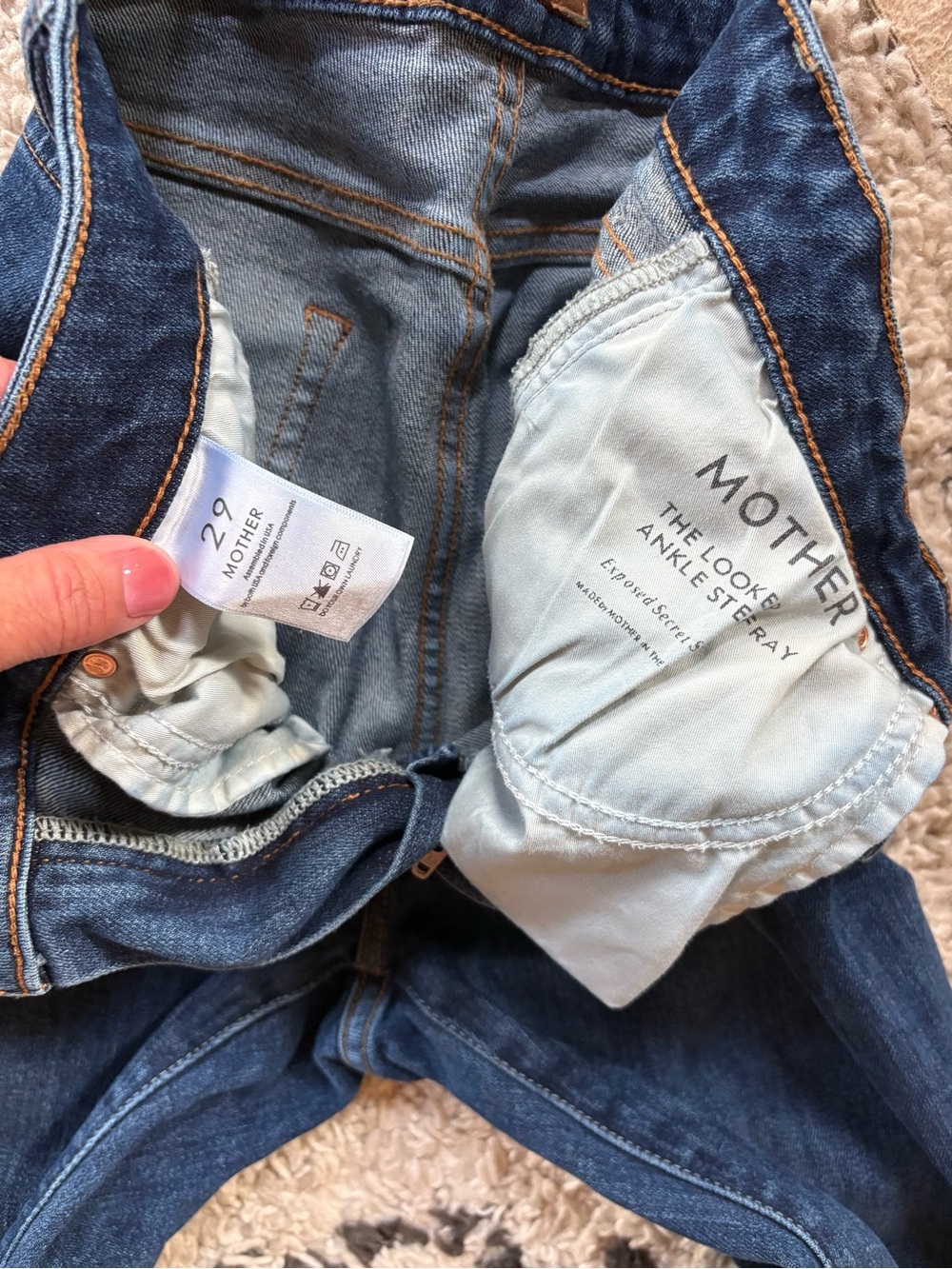 MOTHER Women's Straight Jeans - Light Blue & Dark Blue set size 29 - Picture 4 of 8